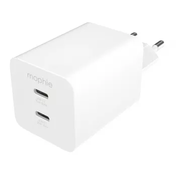 Maitinimo adapteris Zagg mophie essentials 50W 2x USB-C baltas