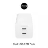 Maitinimo adapteris Zagg mophie essentials 50W 2x USB-C baltas