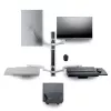 StarTech.com Sieninis darbo stalas su VESA laikikliu 32 colių monitoriams (10 kg), pilnai reguliuojamas vieno monitoriaus laikiklis ir klaviatūros lentyna su staliniu kompiuteriu/PC laikikliu, stovimas stalas