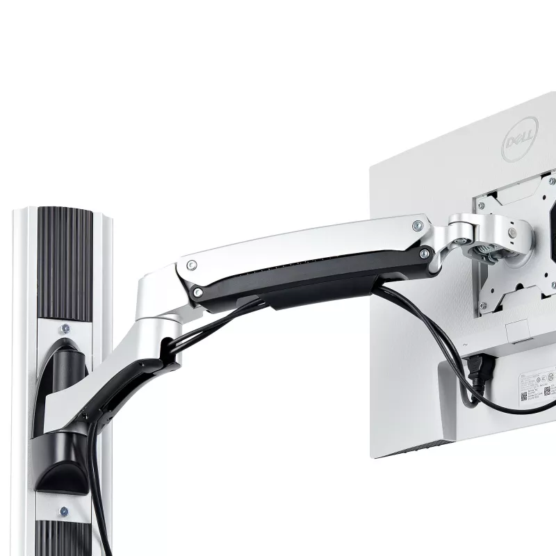 StarTech.com Sieninis darbo stalas su VESA laikikliu 32 colių monitoriams (10 kg), pilnai reguliuojamas vieno monitoriaus laikiklis ir klaviatūros lentyna su staliniu kompiuteriu/PC laikikliu, stovimas stalas