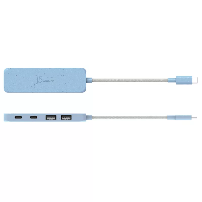 j5create JCH342EC-N Ekologiškas USB-C į 4 prievadų Type-C ir Type-A Gen 2 šakotuvas