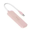 USB-C šakotuvas j5create JCH342ER-N 4 prievadų Type-C Type-A Gen 2 10000 Mbit/s rožinis