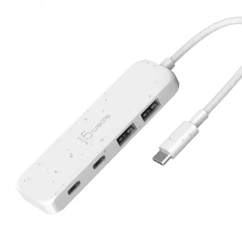 j5create JCH342EW-N ekologiškas USB-C į 4 prievadų Type-C ir Type-A Gen 2 šakotuvas