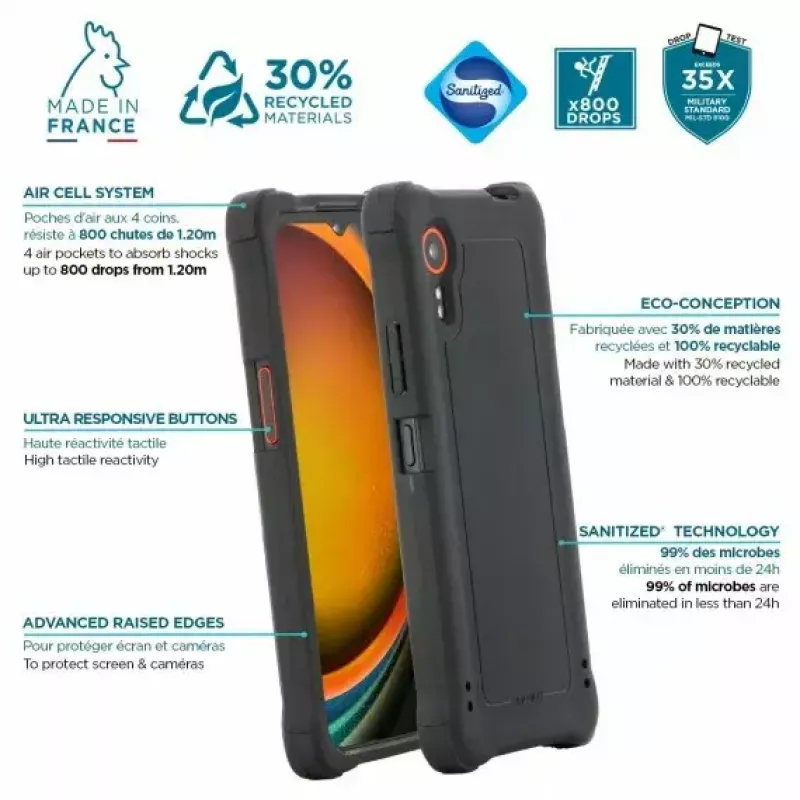 Mobilis apsauginis dėklas Samsung Galaxy XCover 7 (16,8 cm / 6,6 inch) pilkas
