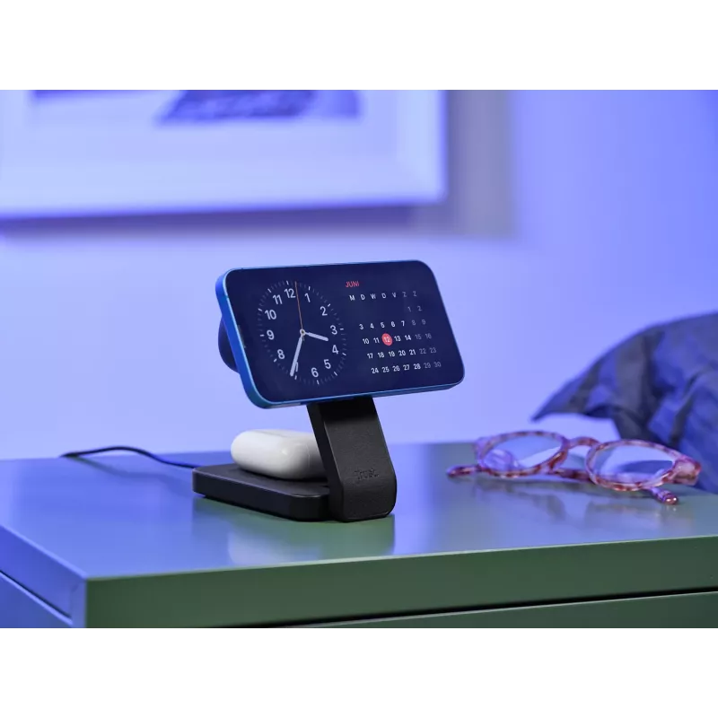 Trust Viro 3 viename belaidis magnetinis įkroviklis telefonui, laikrodžiui ir ausinėms, juodas