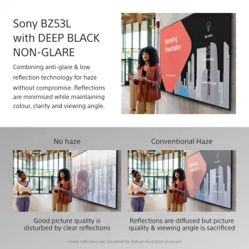 Sony BRAVIA FW-98BZ53L 4K HDR profesionalus ekranas su Full LED matrica, 780 cd/m2, Deep Black Non-Glare 47% Haze, 24/7 ir 5 metų PrimeSupport
