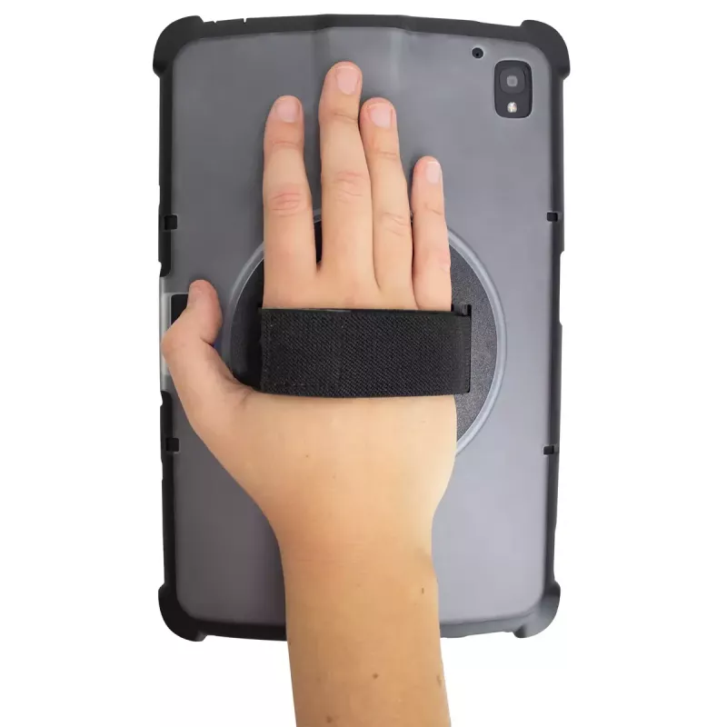 Dėklas planšetei Gamber-Johnson InfoCase FM-SNP-ET4X8-RHS, skirtas Zebra ET40/ET45, 20,3 cm (8 colių), permatomas juodas