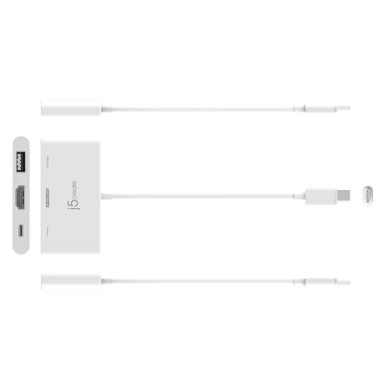 Adapteris j5create JCA399 USB-C® į HDMI™ 4K144Hz ir USB™ 3.2 su Power Delivery 100W, juoda