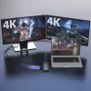 j5create JCD398 USB-C dvigubas 4K HDMI 10Gbps mini dokas, juodas