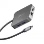 j5create JCD3191 4K60 Elite USB-C® kelioninis adapteris, pilkas