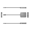 j5create JCD3191 4K60 Elite USB-C® kelioninis adapteris, pilkas