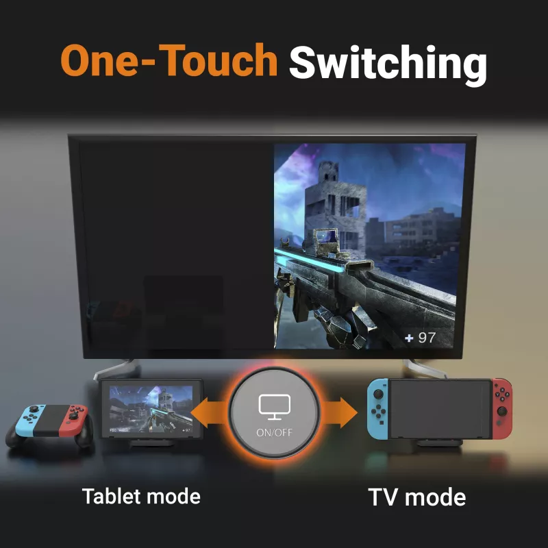 j5create JCD620 mini dokavimo stotelė, skirta Nintendo Switch™, juoda