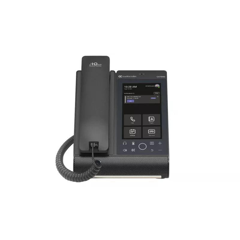 AudioCodes Teams C470HD Total Touch IP telefonas su PoE, GbE, integruotu Bluetooth ir dviem juostų WiFi