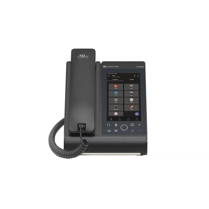 AudioCodes Teams C470HD Total Touch IP telefonas su PoE, GbE, integruotu Bluetooth ir dviem juostų WiFi