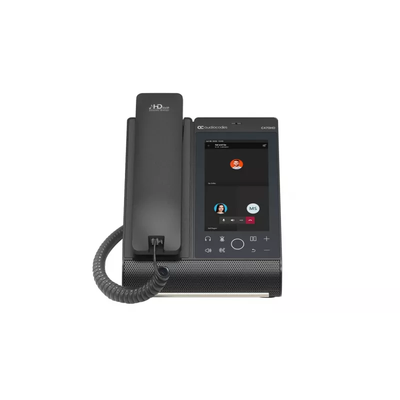 AudioCodes Teams C470HD Total Touch IP telefonas su PoE, GbE, integruotu Bluetooth ir dviem juostų WiFi