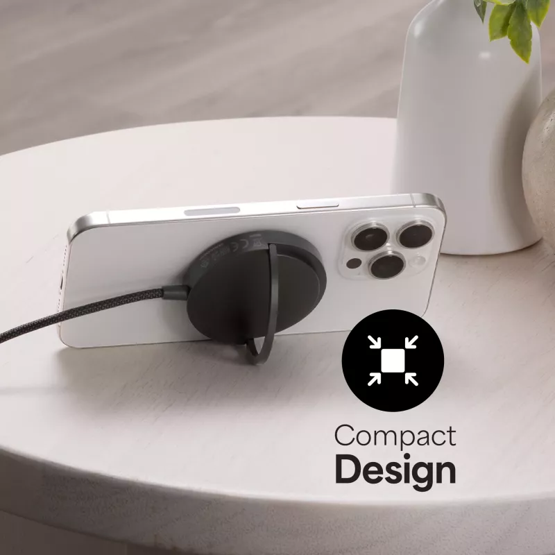 mophie Qi2 belaidis magnetinis kroviklis 15 W, juodas