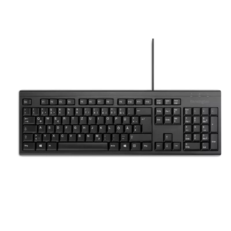 Kensington KB100 EQ laidinė viso dydžio klaviatūra USB membrana QWERTZ