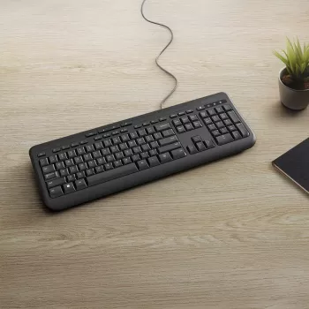 Vielinė pilno dydžio klaviatūra Incase Designed by Microsoft Wired 600 — USB, QWERTY, JK anglų, juoda