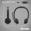 Incase Designed by Microsoft Modern USB-C ausinės laidinės, juodos