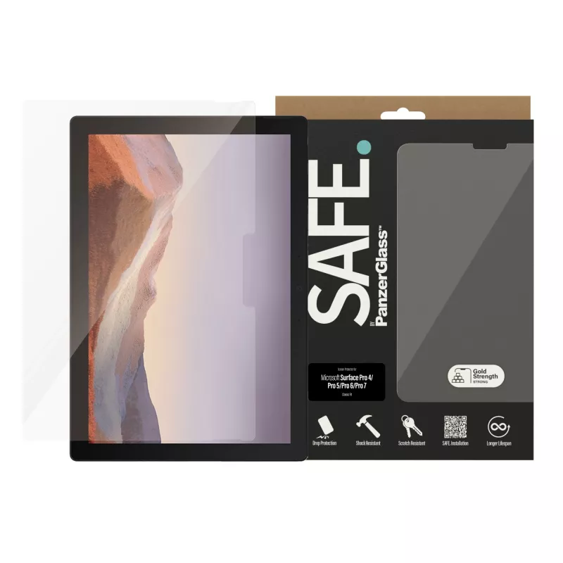 Apsauginis stiklas PanzerGlass SAFE. Microsoft Surface Pro 4 / Pro 5 / Pro 6 / Pro 7 grūdintas stiklas
