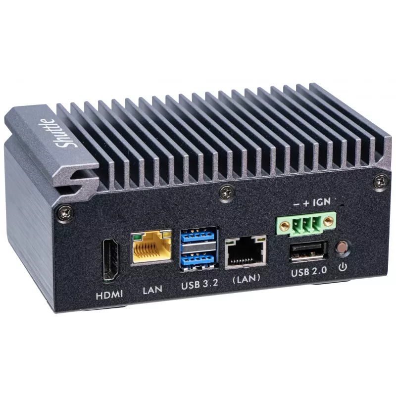 Mini kompiuteris Shuttle SPCEL03 Intel Atom x6413E 32GB DDR4 SSD 2x2.5G LAN
