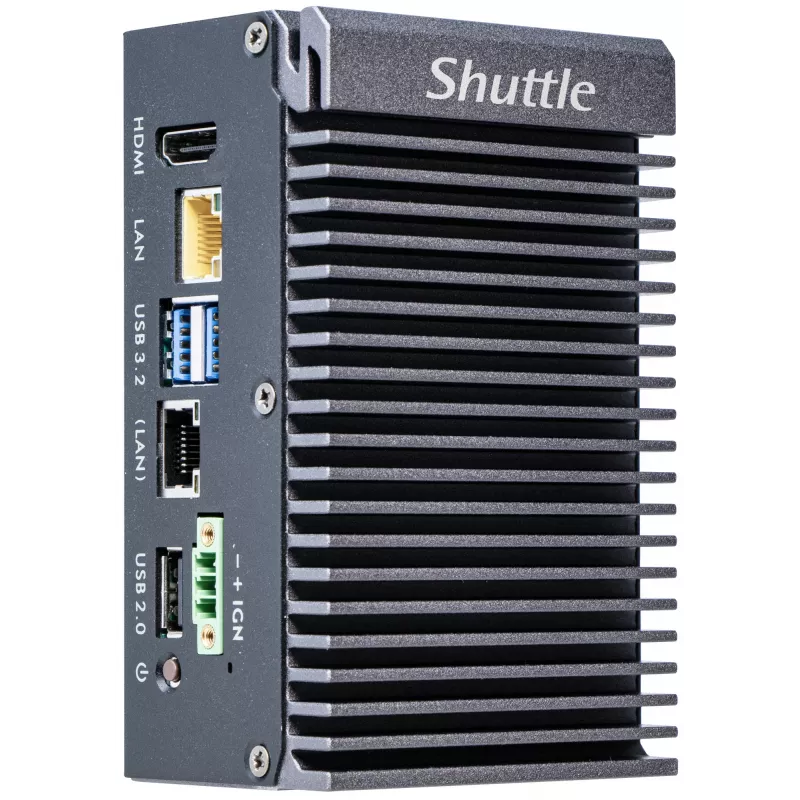 Mini kompiuteris Shuttle SPCEL03 Intel Atom x6413E 32GB DDR4 SSD 2x2.5G LAN