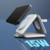 j5create Qi2 3 viename Magnetinė Kelioninė Belaidė Įkrovimo Stotelė Vidaus Naudojimui USB Greitas Įkrovimas Balta
