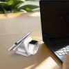 j5create Qi2 3 viename Magnetinė Kelioninė Belaidė Įkrovimo Stotelė Vidaus Naudojimui USB Greitas Įkrovimas Balta