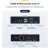 „StarTech.com“ HDMI KVM praplėtimo rinkinys per IP tinklą, 4K 60Hz, be tvarkyklių, HDMI ir USB per Ethernet/CAT6, AVoIP, siųstuvas ir imtuvas su montavimo komplektais