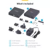 „StarTech.com“ HDMI KVM praplėtimo rinkinys per IP tinklą, 4K 60Hz, be tvarkyklių, HDMI ir USB per Ethernet/CAT6, AVoIP, siųstuvas ir imtuvas su montavimo komplektais