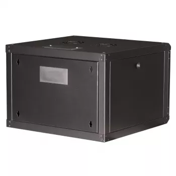 Sieninis 19 colių stelažas ROLINE Pro 7U 600x600 mm, juodas, su raktu, IP20