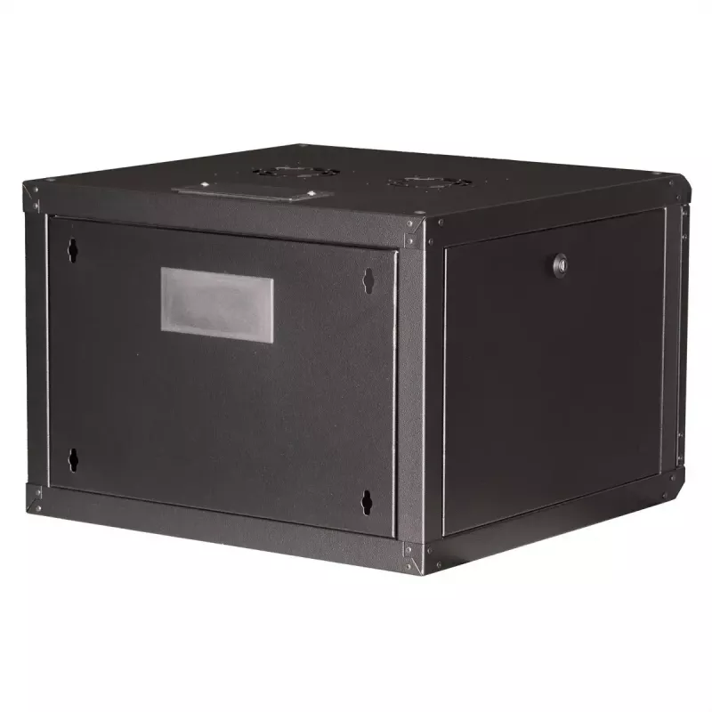 Sieninis 19 colių stelažas ROLINE Pro 7U 600x600 mm, juodas, su raktu, IP20