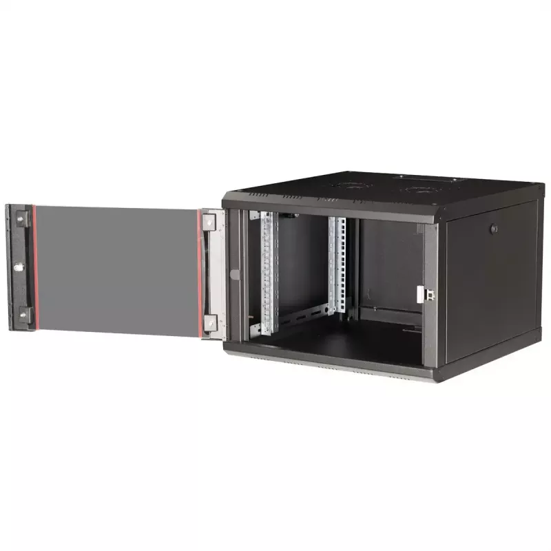 Sieninis 19 colių stelažas ROLINE Pro 7U 600x600 mm, juodas, su raktu, IP20