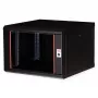 Sieninis 19 colių stelažas ROLINE Pro 7U 600x600 mm, juodas, su raktu, IP20