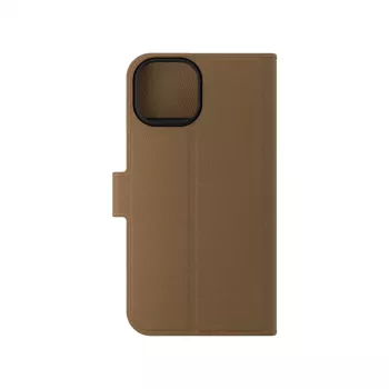ZAGG Folio Case iPhone 17e/16e/15/14/13 Brown – odinis dėklas su kortelių kišenėmis