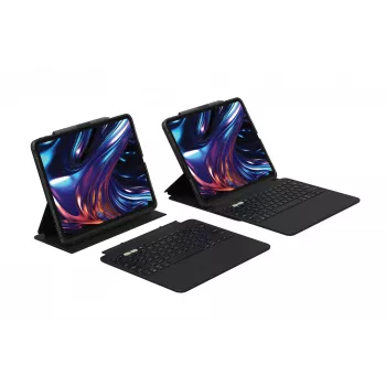 ZAGG Pro Keys 2 QWERTZ vokiška „Bluetooth“ klaviatūra su dėklu, juoda
