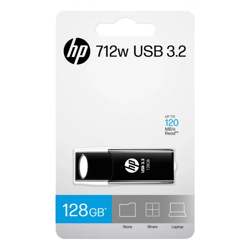 HP 712w USB atmintinė 128 GB USB-A 3.2 Gen 1 juoda