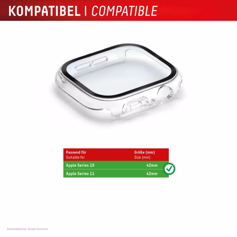 Apsauginė plėvelė visam korpusui e.v.i. DISPLEX Apple Watch Series 10 42mm permatoma