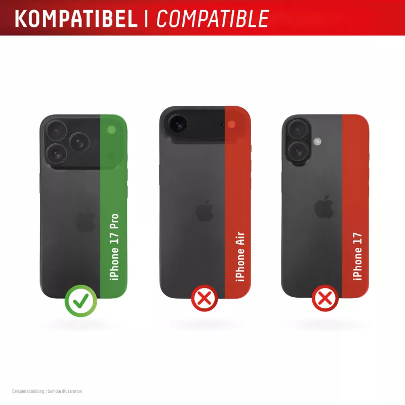 Displex pilnas kameros objektyvo stiklas iPhone 17 Pro, 10H, viso kameros bloko apsauga, greitas montavimas, 2 vnt. pakuotė