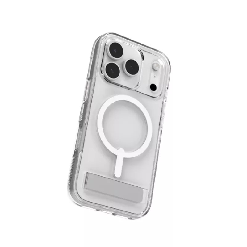 Dėklas ZAGG Crystal Palace Snap Kickstand Case skaidrus, skirtas Apple iPhone 17 Pro