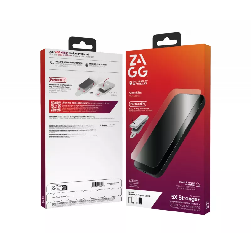 InvisibleShield Glass Elite ekrano apsauginis stiklas, skirtas Apple iPhone 17 Pro Max