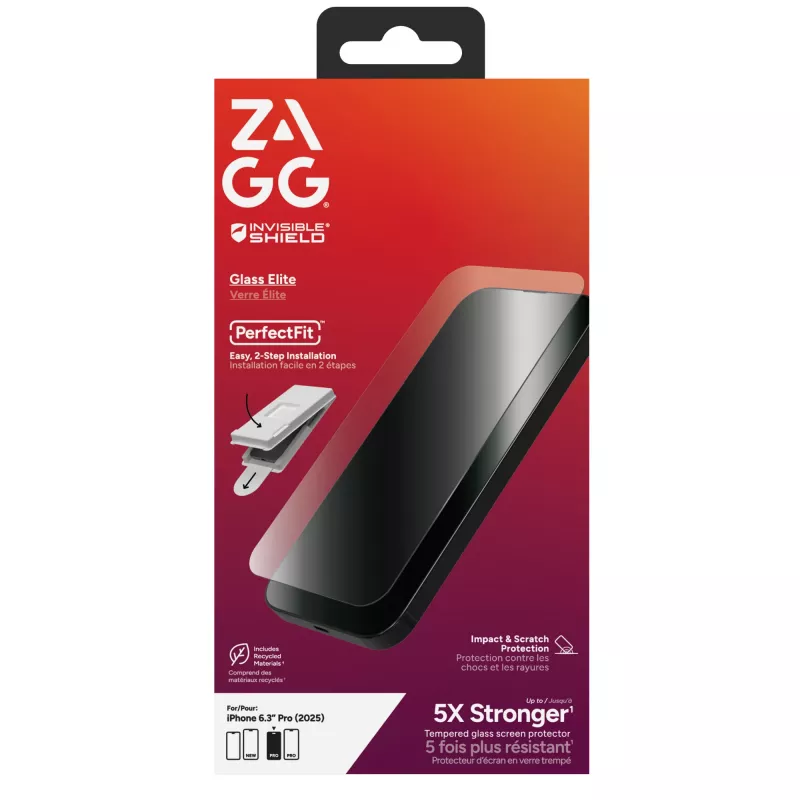 InvisibleShield Glass Elite ekrano apsauga, skirta Apple iPhone 17 Pro