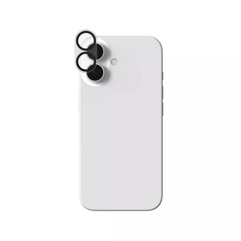 InvisibleShield Glass Elite objektyvo apsauga, skirta Apple iPhone 17/16/16+, juoda