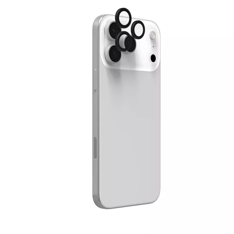 InvisibleShield Glass Elite (CameraRings) objektyvų apsauga Apple iPhone 17 Pro/17 Pro Max 16 Pro/16 Pro Max/15 Pro/15 Pro Max juoda