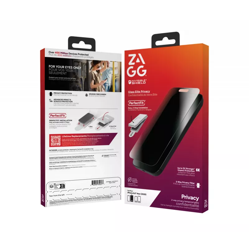 InvisibleShield Glass Elite Privatumo Ekrano Apsauga, skirta Apple iPhone 17 Air
