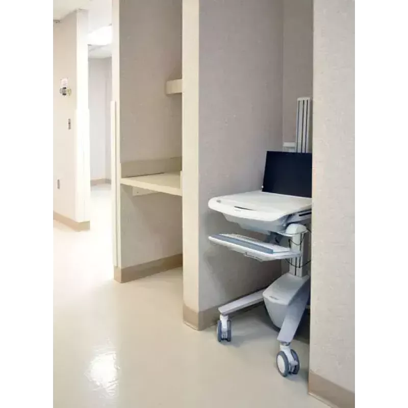 Multimedijos vežimėlis Ergotron StyleView EMR Laptop Cart SV40, aliuminis, pilka, balta