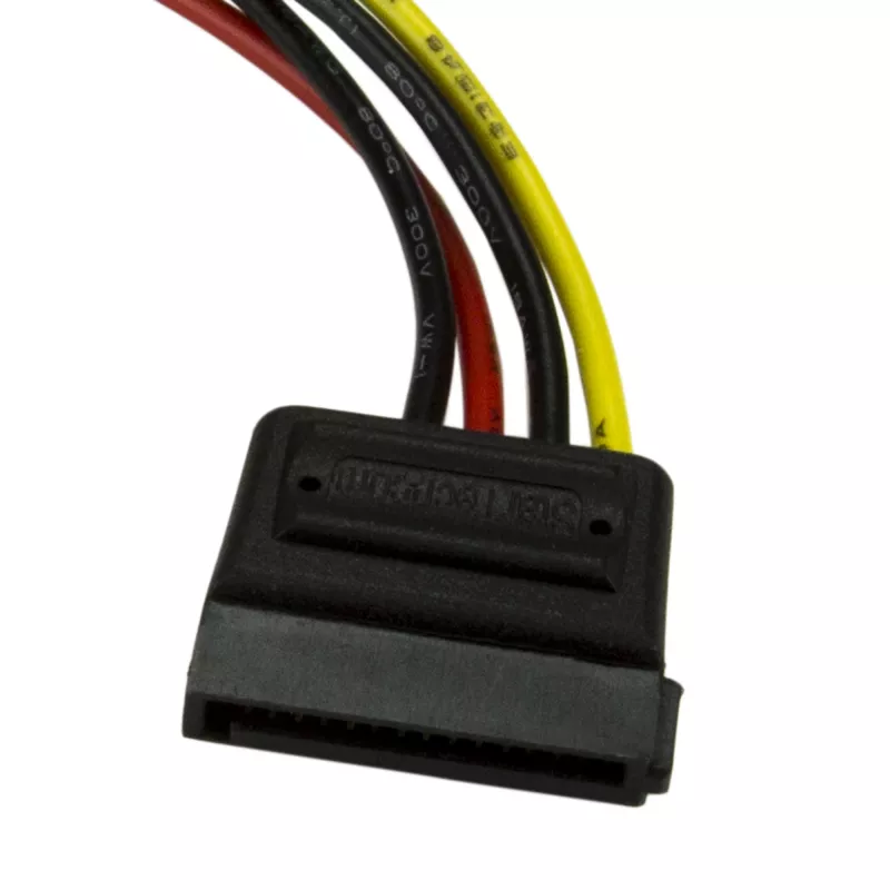 StarTech.com 6 colių LP4 į SATA maitinimo adapterio laidas, Molex (4 kontaktų), SATA 15 kontaktų, 0,152 m, vyriškas, tiesus