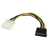 StarTech.com 6 colių LP4 į SATA maitinimo adapterio laidas, Molex (4 kontaktų), SATA 15 kontaktų, 0,152 m, vyriškas, tiesus