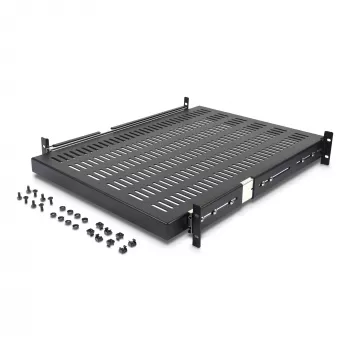StarTech.com 2U stumdoma serverio lentyna su ventiliacija – reguliuojamas gylis 20–30 colių – 50 svarų – sunkiasvorė universali 19 colių lentyna įrangos stovui – 24 colių gylio