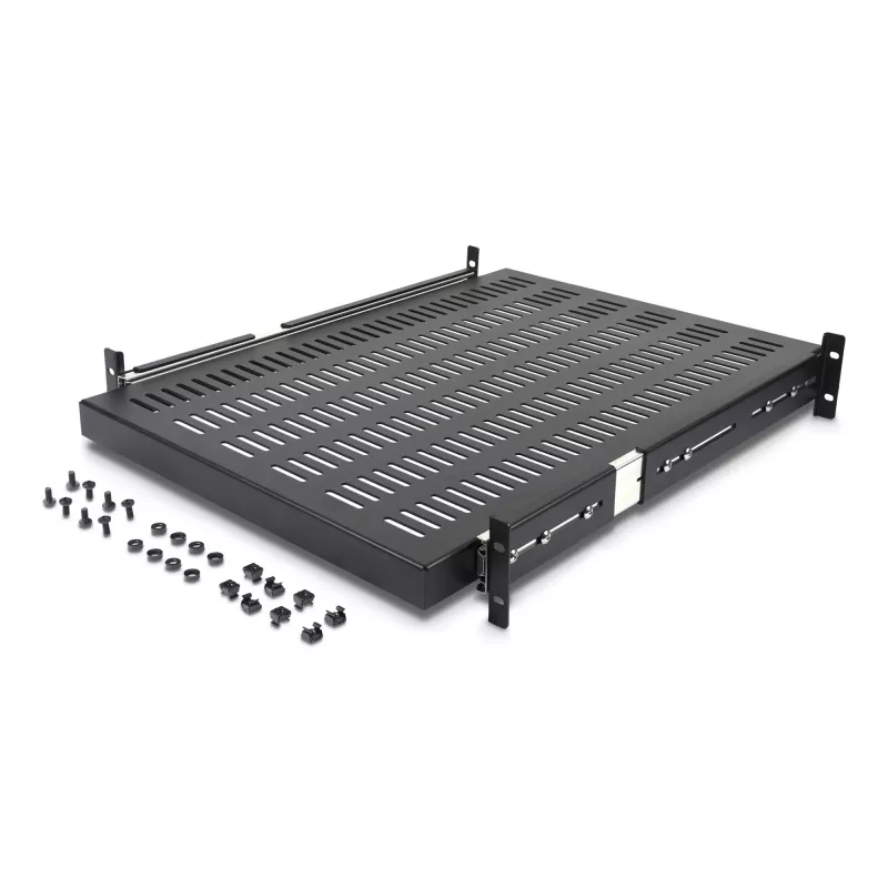 StarTech.com 2U stumdoma serverio lentyna su ventiliacija – reguliuojamas gylis 20–30 colių – 50 svarų – sunkiasvorė universali 19 colių lentyna įrangos stovui – 24 colių gylio